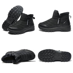Mens Winter Snow Boots Fur Lined Warm Ankle Boots Zipper Closure Waterproof Outdoor Boots Men's Lightweight Comfortable Shoes