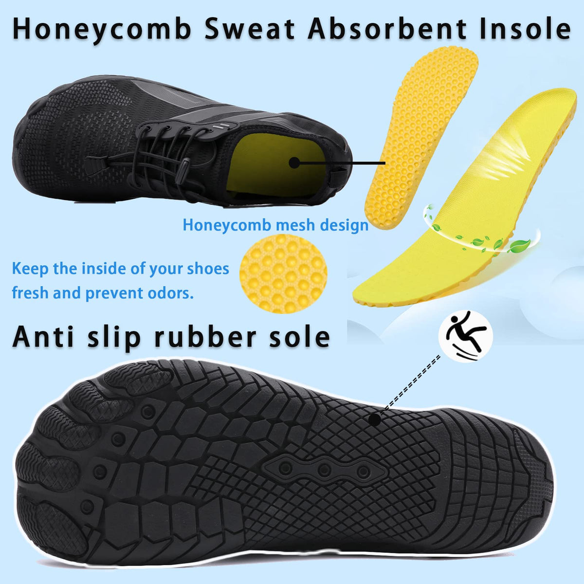 Water Shoes Mens Women Barefoot Shoes Quick Dry Aqua Outdoor Sports for Swim Pool Beach Surf Walk Water Yoga River Lake Hiking Kayaking