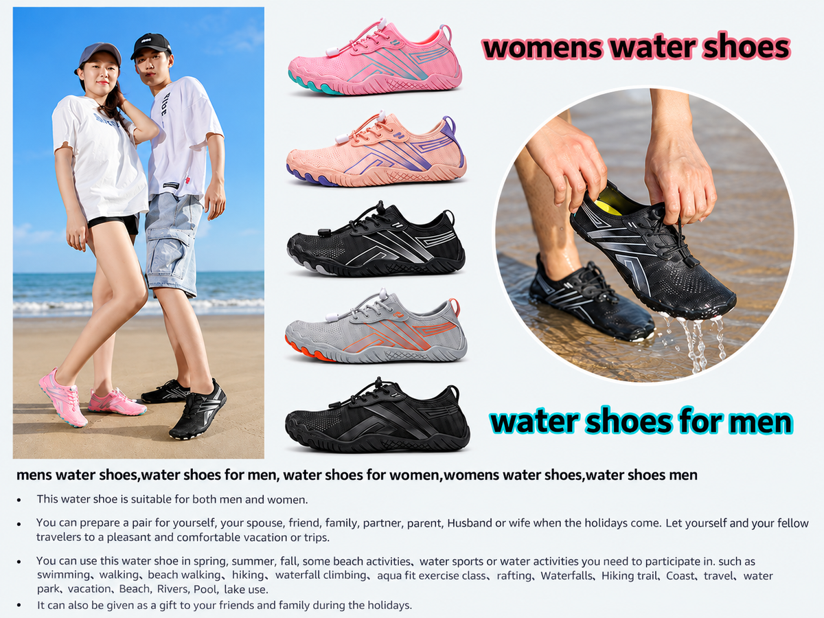 Water Shoes Mens Women Barefoot Shoes Quick Dry Aqua Outdoor Sports for Swim Pool Beach Surf Walk Water Yoga River Lake Hiking Kayaking