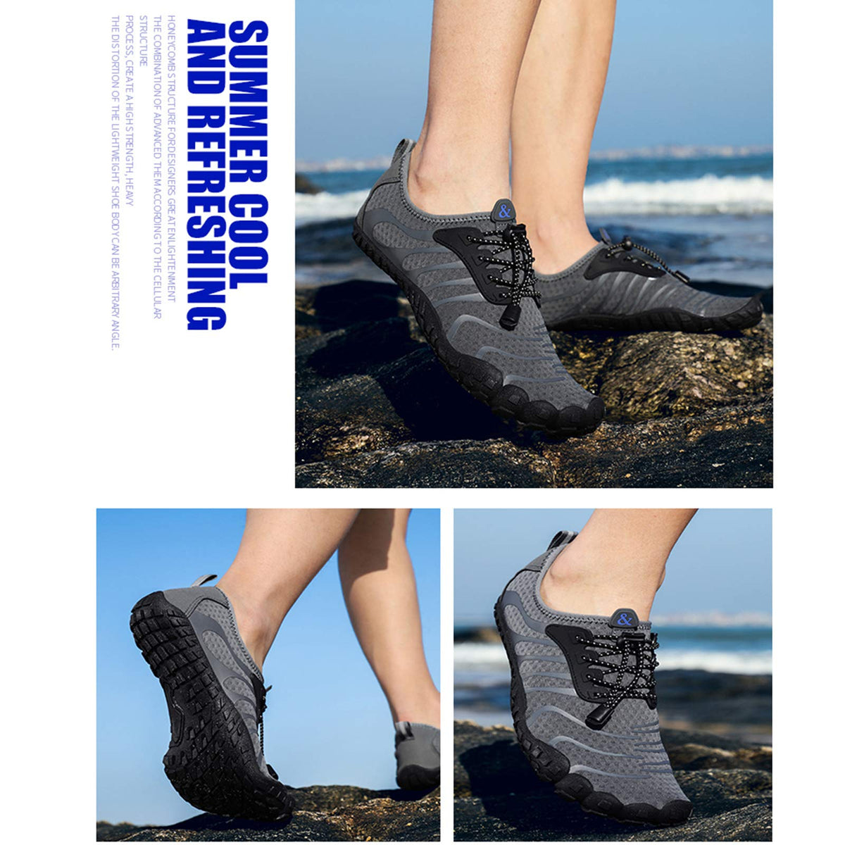Water Shoes Mens Women Barefoot Shoes Quick Dry Aqua Outdoor Sports for Swim Pool Beach Surf Walk Water Yoga River Lake Hiking Kayaking