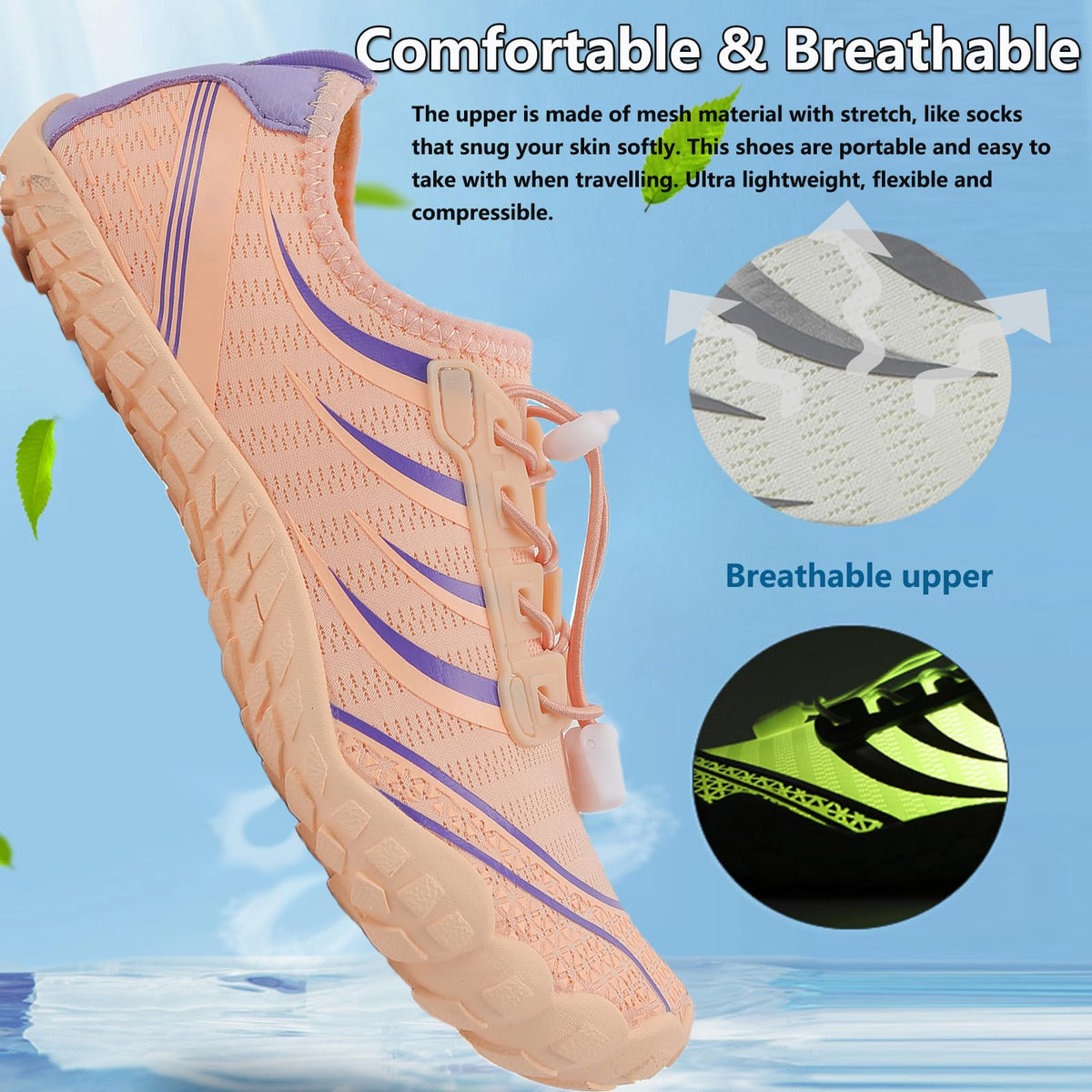 Water Shoes Mens Women Barefoot Shoes Quick Dry Aqua Outdoor Sports for Swim Pool Beach Surf Walk Water Yoga River Lake Hiking Kayaking