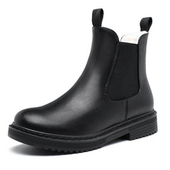 Women’s Chelsea Boots Winter Ankle Boots Faux Fur Lined Slip On Booties with Removable Warm Insole and Non Slip Rubber Lug Sole